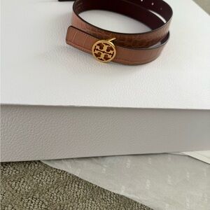 Tory Burch Gold and Pink Belt Elegant Accessory